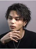 フェザーショート　ニュアンスパーマ　センターパート　毛流れ
