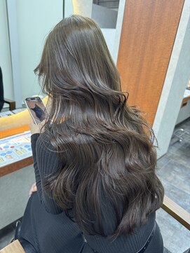 オズ 郡山桑野店(OZ) 郡山顔周りレイヤーカット韓国ワンホンヘアベージュカラー30代