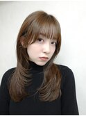ブリーチなしチェリーブラウン髪質改善縮毛矯正酸性ストレート