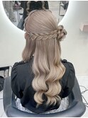 ハーフお団子／心斎橋ヘアセット