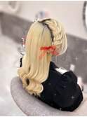 サイド編み込み【クランソア】ヘアメ/ヘアセット