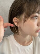 エアー 青山(AIR) もみあげインナーカラー/ブリーチ/ベージュカラー/10代.20代