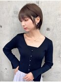 韓国/前髪/縮毛矯正/レイヤー/ショートボブ/ボブ
