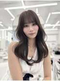 韓国ヘア 2wayバング レイヤーカット くびれヘア 顔周り