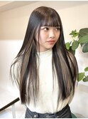 渋谷ブリーチカラーインナーカラーミルクティーベージュ韓国ヘア