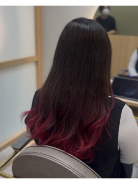 【isola】ブリーチ1回/グラデーションカラー/裾カラー/ロング