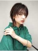 【GEEKS渋谷】冬カラー/ミディアムレイヤー/ウルフ/顔周りカット