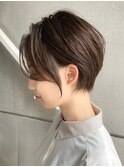 ★ダークアッシュミディアムレイヤーカット大人ガーリー[船橋]