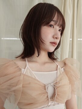 スミス 上野(smith) レイヤーカットハッシュカット顔まわりミディアムロング