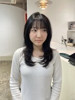 フィット ヒュー 千葉(fit hue) ミルクティーブロンド/ダークブルー/デジタルパーマ/千葉駅