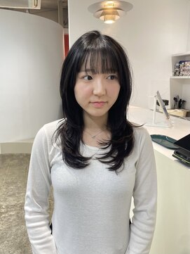 フィット ヒュー 千葉(fit hue) ミルクティーブロンド/ダークブルー/デジタルパーマ/千葉駅