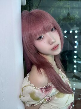 ヴィヴィー 青山表参道店(ViVIE) 血色感のあるピンク×フルバングで目元ぱっちり