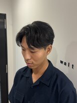 ウォルト 名駅店(walt) 名駅 メンズ センターパート縮毛矯正 ツヤ黒髪