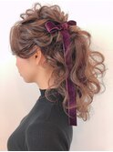 ふわふわポニーテール　《　六本木　ヘアセット　》