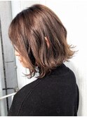 ラベンダーアッシュ_ウェーブパーマフォギーベージュ_ba281793