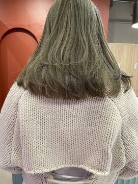 ローレンジウ(LOREN JU) 透明感髪質改善ベージュダブルカラーミルクティーグレージュ