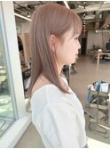 グレーベージュ/ベージュ/前髪パーマ/U24/ケアブリーチ/渋谷