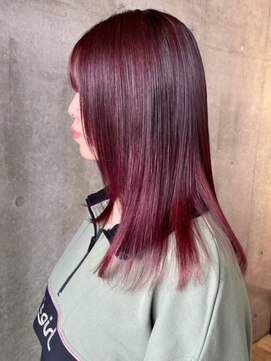 セル(CELL) 髪質改善トリートメント　カシスレッド　透明感カラー　佐世保