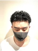 20代30代ビジネスショートツーブロック刈り上げナチュラルパーマ