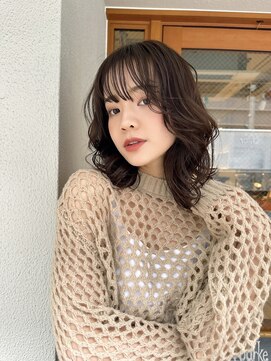 ルービック なかもず(Rubik's) デジタルパーマボブ#アッシュベージュ#大人かわいい20代30代40代