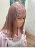 【かほ】【ブリーチあり】ピンクベージュ