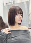 春先取りメルティカラー+切りっぱなし韓国ボブを似合わせカット