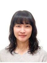 黄ぐまくん美容室 ミディアム パーマ