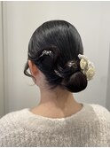 ウェーブタイトシニヨン