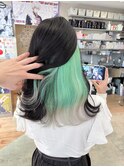 原神フォフォミントグリーンホワイトアッシュインナーカラー