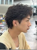 渋谷緩めニュアンスパーマフェザーパーマショート