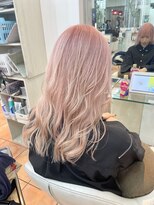 ヘアリゾートエーアイ 新宿西口店(hair resort Ai) ブリーチ2回で作るピンクベージュ
