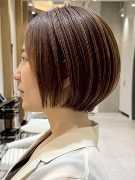 ソワネ 表参道(soigne) 表参道白髪ぼかしウルフショートカットベージュアッシュ30代40代