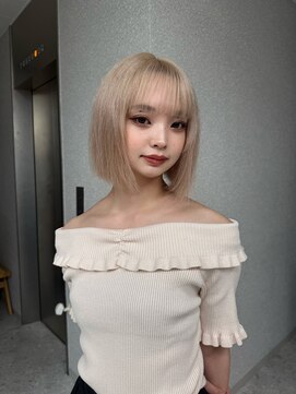 天神美容室 【本松美咲】ハイトーンボブ