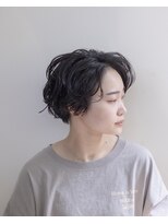 エルレ(Elure)&nbsp;ショートボブ#センター分け#パーマ#黒髪#浜松#浜北#磐田#三ヶ日