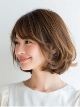 ボブスタイルで作る大人のデジタルバーマ