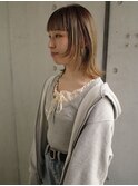 透けハイトーン×フェイスレイヤーボブウルフ
