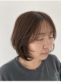 シースルーバング×顔周りレイヤー