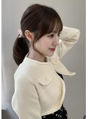 【上之浦咲那】顔周りカット/前髪カット/韓国ヘア/流し前髪