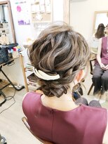ロカット サロン(Roquat Salon)&nbsp;二次会シニヨンアレンジ【ブライダルヘアメイク　立川/袴/立川】