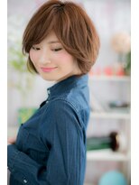 ヘアアンドビューティー ミック(Hair & Beauty miq)&nbsp;キレイもカワイイも！オレンジカラー斜めバングくびれショートb