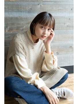 フレイムスヘアーアンドリラックス 西川口店 耳掛けショート・ボブ【Frames西川口】