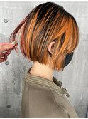 ミニボブ/くすみカラー/テラコッタ/韓国マッシュ/くびれミディ