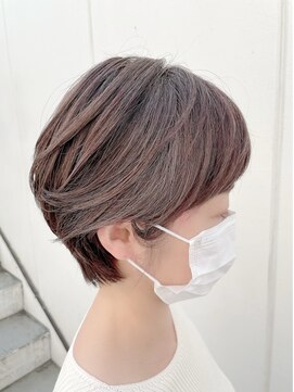 ルーファス 恵比寿 渋谷(Ruufus) 40代白髪ぼかしハイライトショート【Ruufus恵比寿渋谷】202203