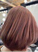 【SHARON原宿】大人可愛いレイヤーボブ×ブリーチありピンク