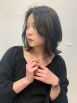 〈藤間〉韓国くびれヘア/アイスグレージュ