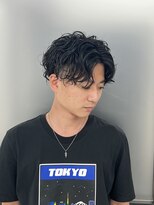 ミエル ヘア 新宿(miel hair)&nbsp;センター分けスパイラルパーマ【新宿】