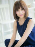 ぶつ切りボブ前下がりナチュラルストレートc5越谷20代30代40代