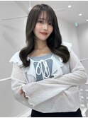 【韓国風】シースルーバング×重ためセミロング
