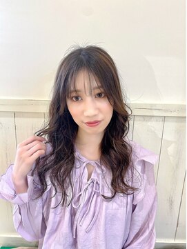 シノヤ 本店 韓国風シースルーバング＆大人ガーリーウエーブ/20代30代40代