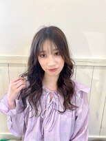 シノヤ 本店 シースルーバング＆大人ガーリーウエーブ